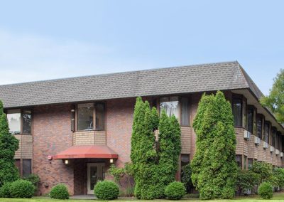 Outside view of front entrance of Ballard Center